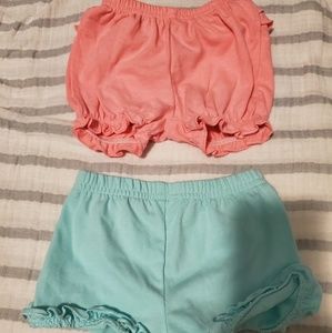 INFANT GIRL Ruffle Shorts 0-3 Months